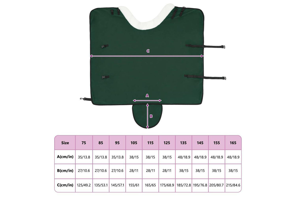 Vidaxl Horse Blanket Full Dark Green 115 Cm Polar Fleece-10
