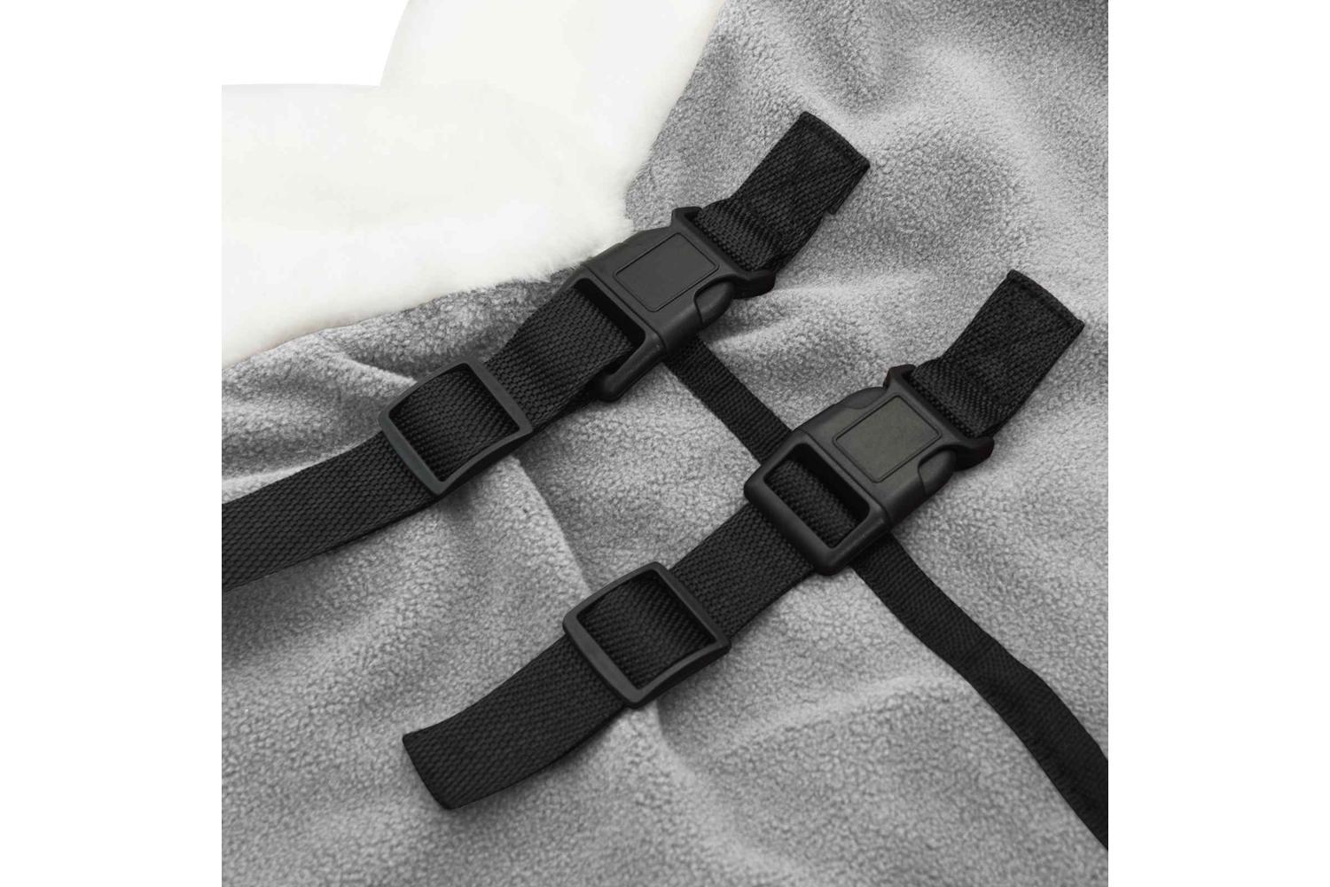 Vidaxl Horse Blanket Full Light Grey And Pink 145 Cm Polar Fleece-8