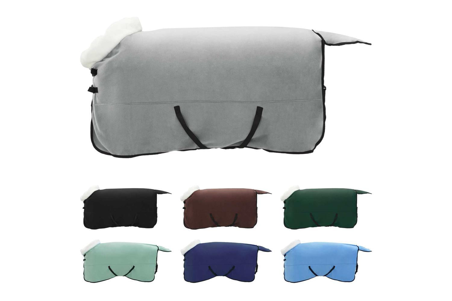 Vidaxl Horse Blanket Full Light Grey And Pink 155 Cm Polar Fleece-2