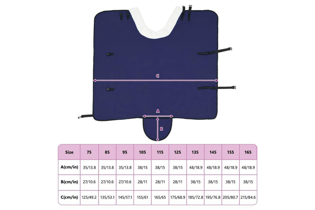 Vidaxl Horse Blanket Navy Blue 95 Cm Polar Fleece-10