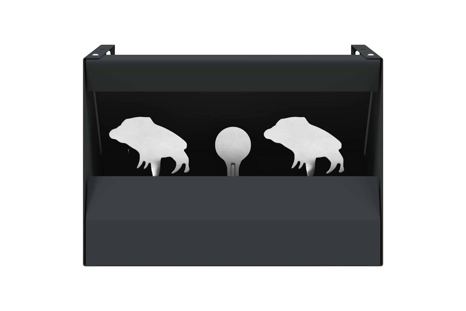 Vidaxl Bullet Trap Box Black 29 X 22 X 20 Cm Steel-2