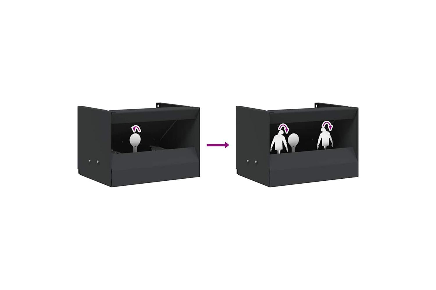 Vidaxl Bullet Trap Box Black 29 X 22 X 20 Cm Steel-8