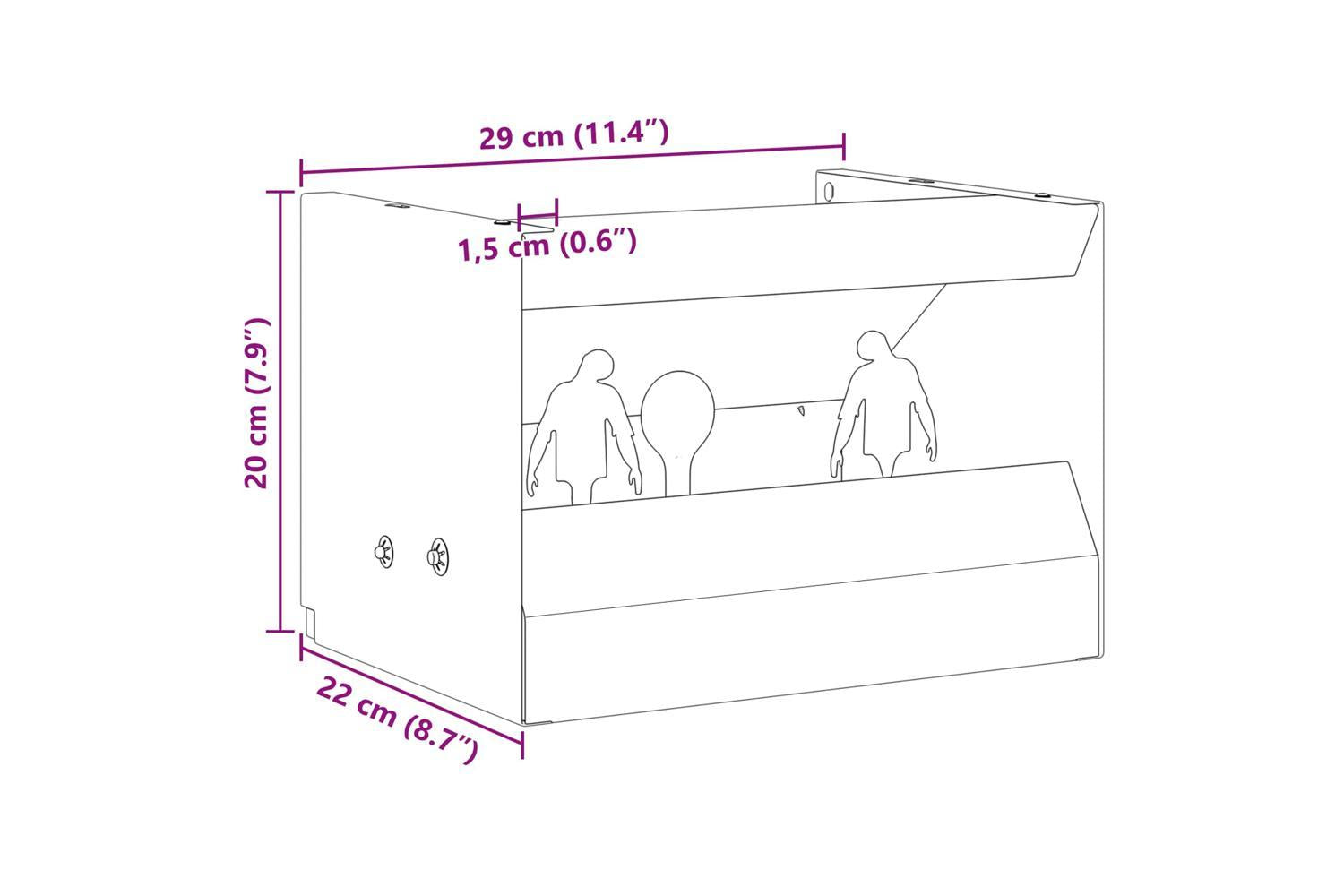 Vidaxl Bullet Trap Box Black 29 X 22 X 20 Cm Steel-9
