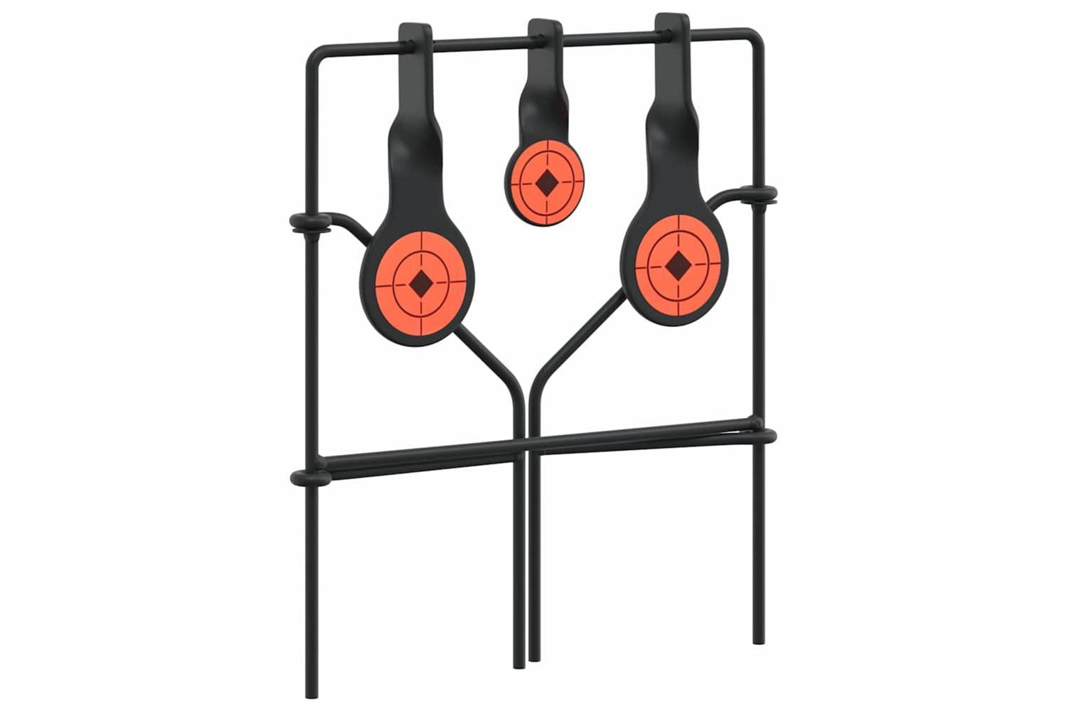 Vidaxl Resetting Target Black 26 X 13 X 31 Cm Steel-3