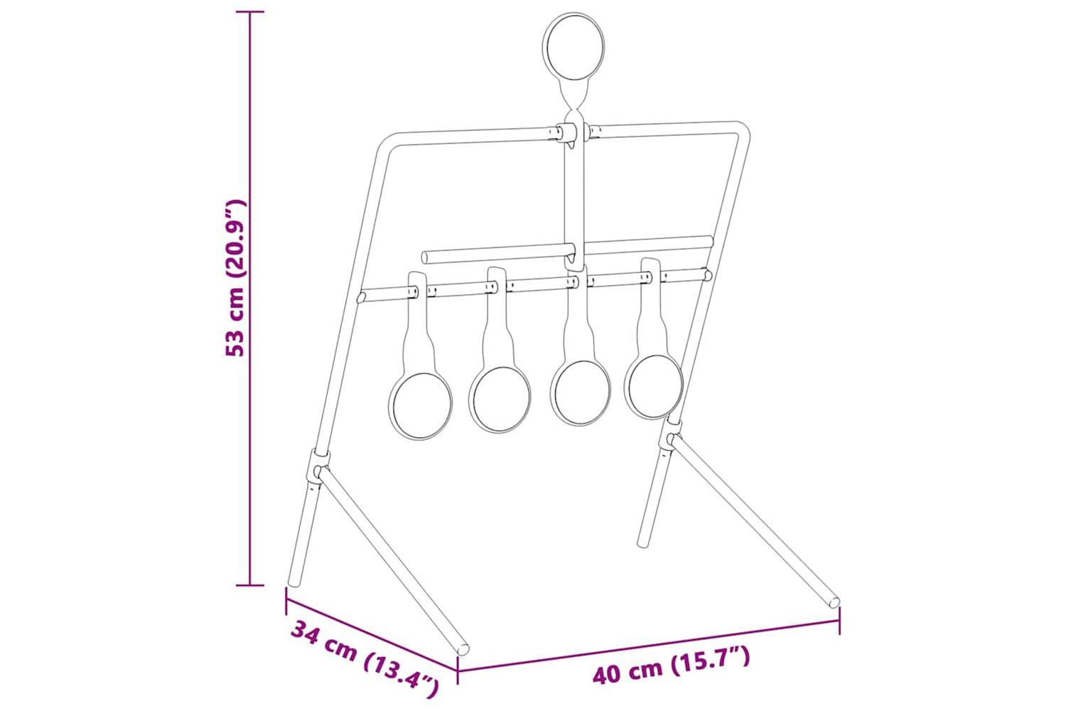Vidaxl Resetting Target Black 40 X 34 X 53 Cm Steel-10
