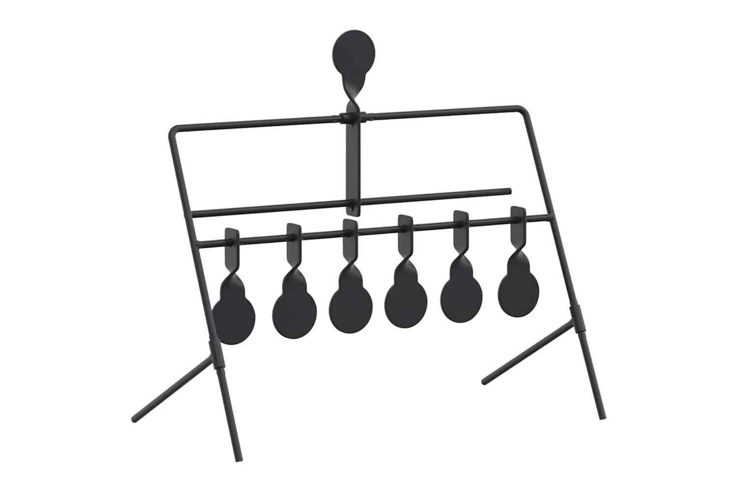 Vidaxl Resetting Target Black 38 X 20 X 33.5 Cm Steel-6