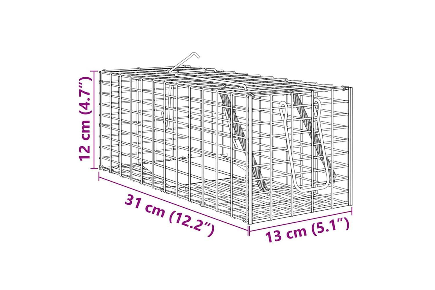Vidaxl Animal Trap Anthracite 31 X 13 X 12cm Steel-5