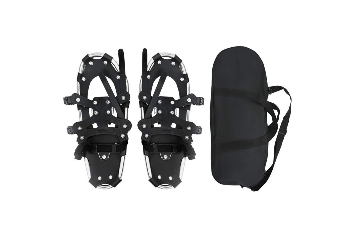 Vidaxl 3 In 1 Snowshoes Silver And Black 21 Inches Aluminum And Hdpe-2