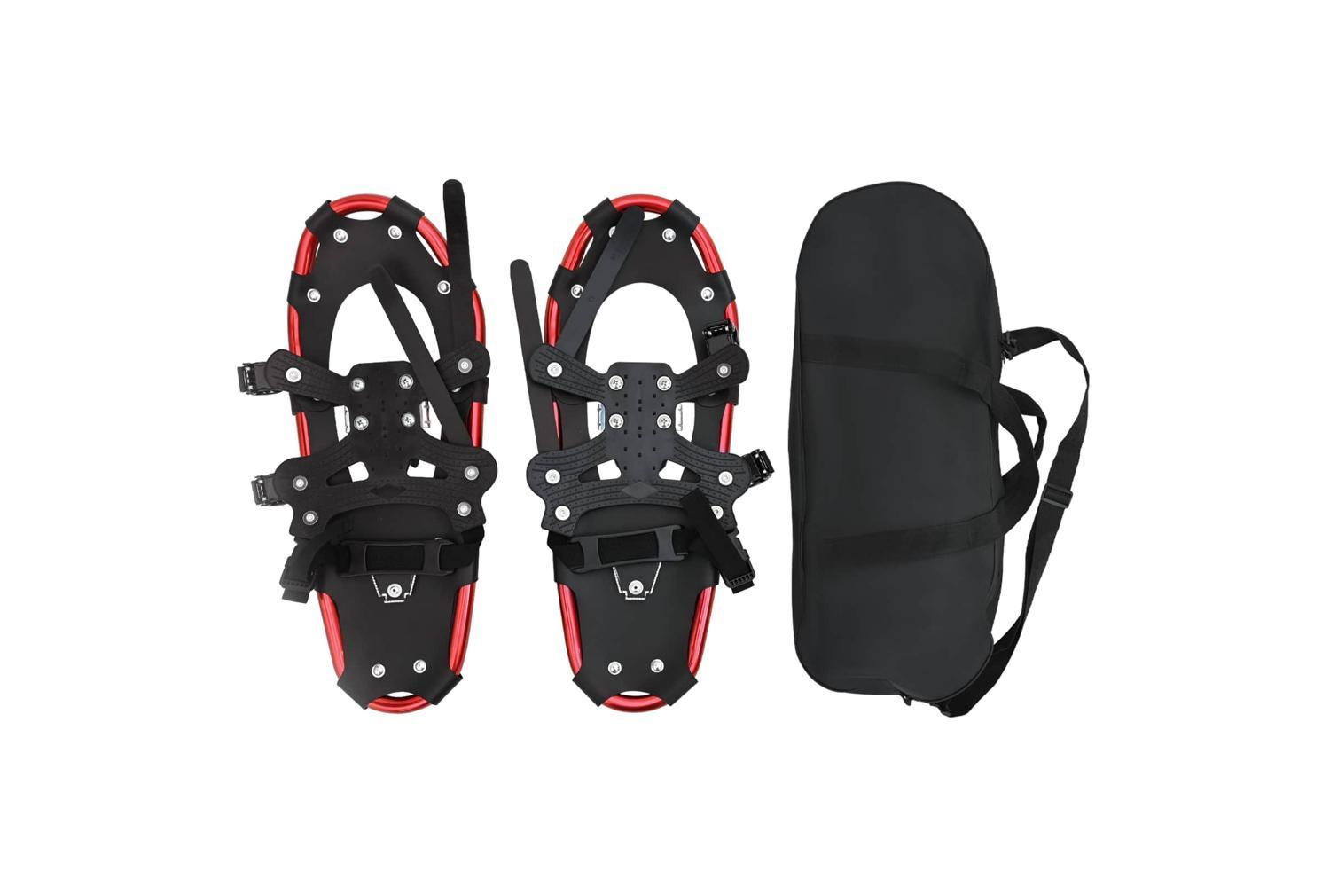 Vidaxl 3 In 1 Snowshoes Red And Black 21 Inches Aluminum And Hdpe-2