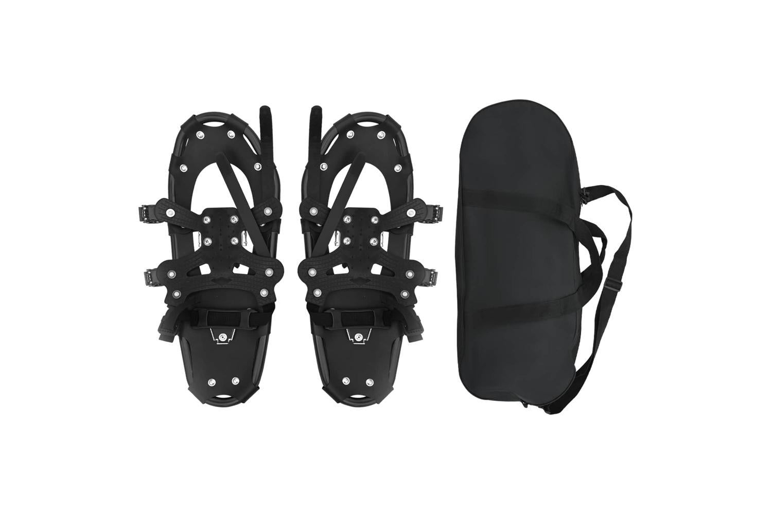 Vidaxl 3 In 1 Snowshoes Black 21 Inches Aluminum And Hdpe