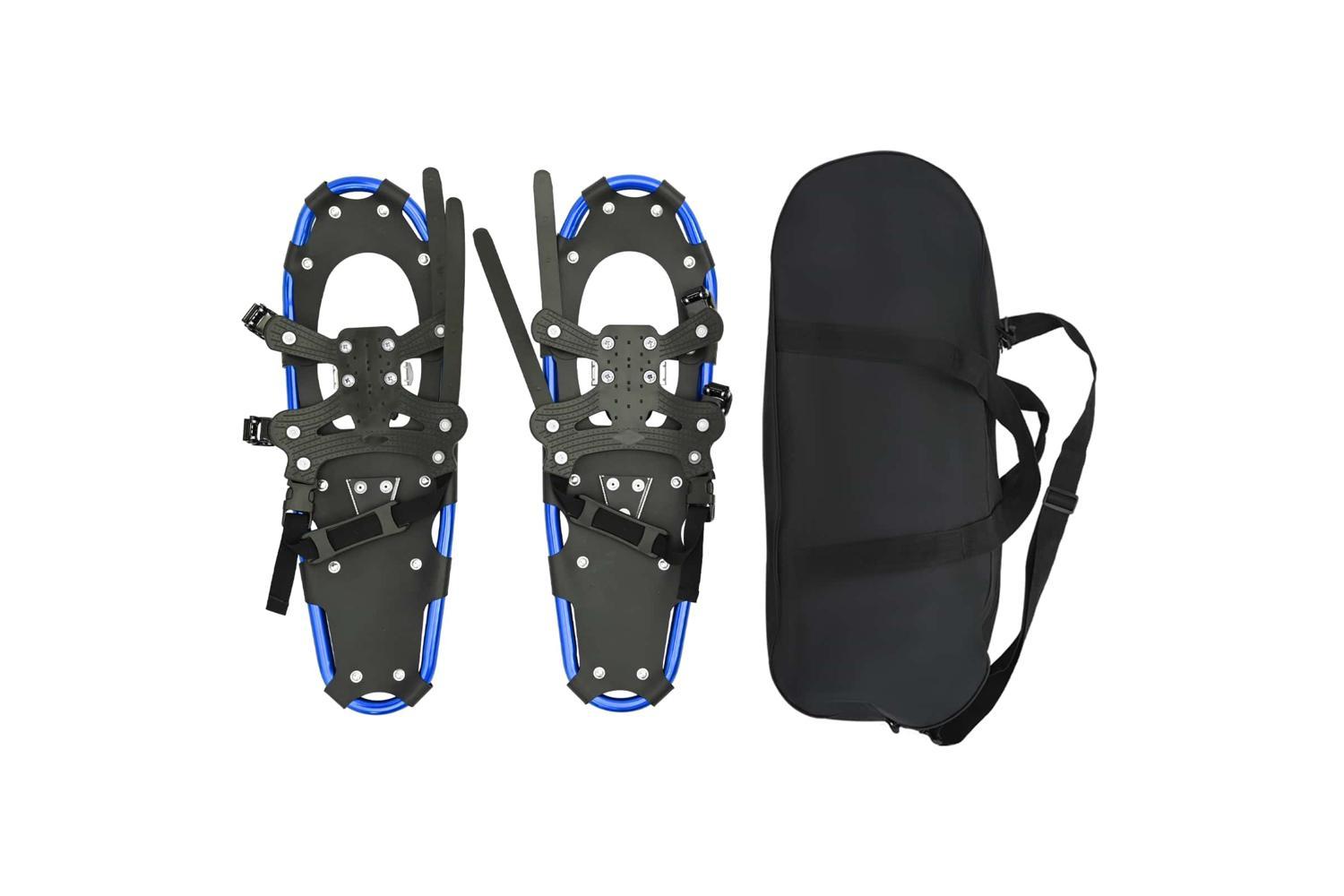 Vidaxl 3 In 1 Snowshoes Blue And Black 25 Inches Aluminum And Hdpe
