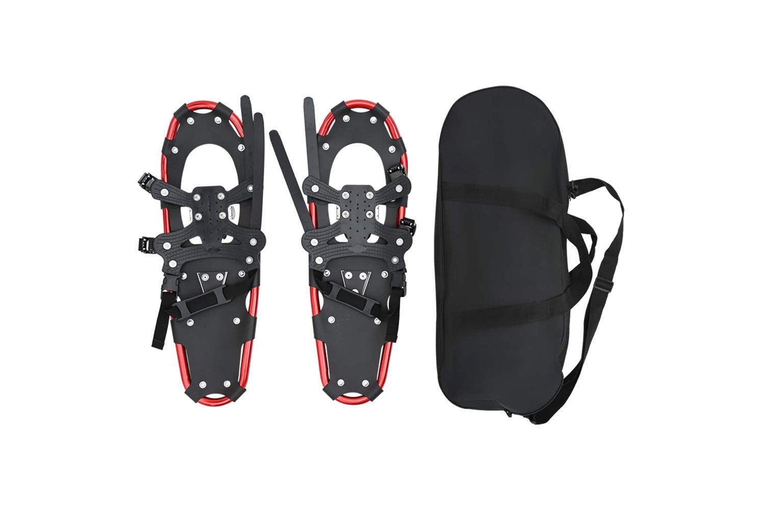Vidaxl 3 In 1 Snowshoes Red And Black 25 Inches Aluminum And Hdpe-2