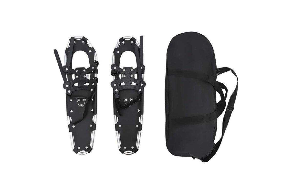 Vidaxl 3 In 1 Snowshoes Silver And Black 30 Inches Aluminum And Hdpe