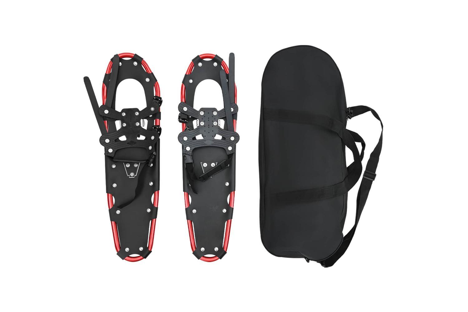 Vidaxl 3 In 1 Snowshoes Red And Black 30 Inches Aluminum And Hdpe-2