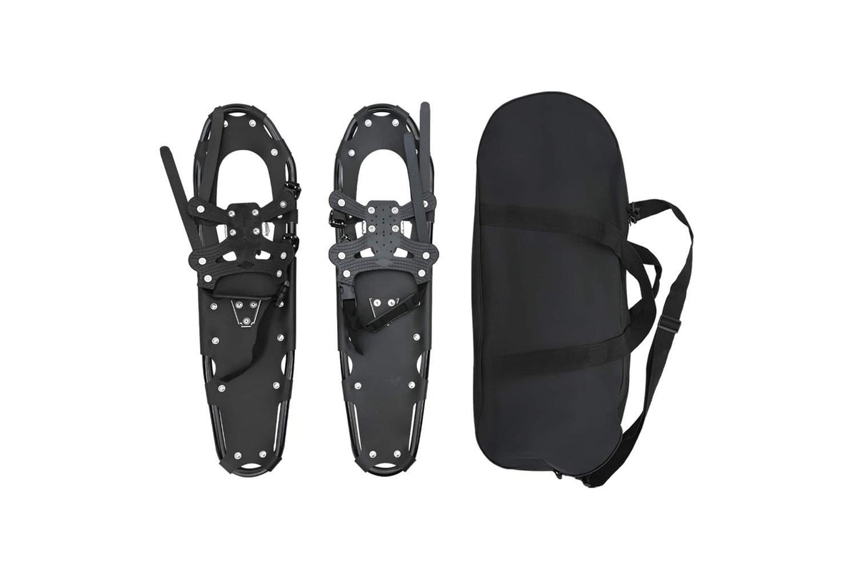 Vidaxl 3 In 1 Snowshoes Black 30 Inches Aluminum And Hdpe