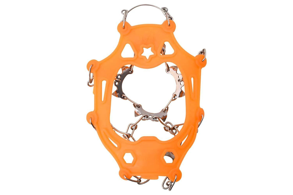 Vidaxl Ice Cleats For Shoes With 10 Spikes Orange S Stainless Steel-4