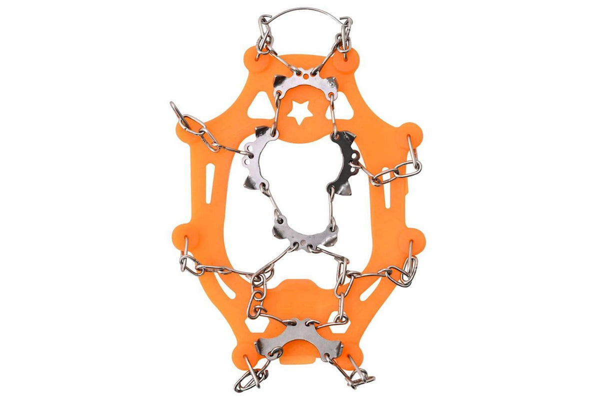 Vidaxl Ice Cleats For Shoes With 10 Spikes Orange S Stainless Steel-5