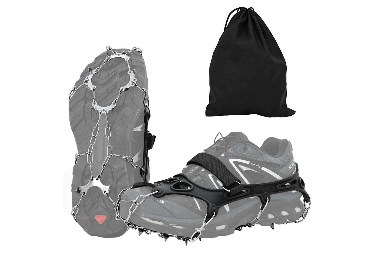 Vidaxl Ice Cleats For Shoes Black S Stainless Steel