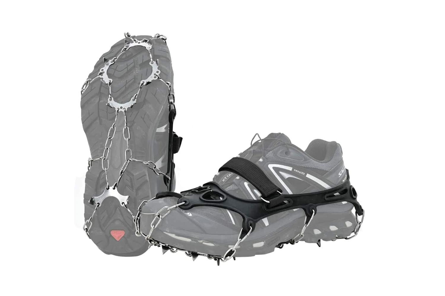 Vidaxl Ice Cleats For Shoes Black S Stainless Steel-3