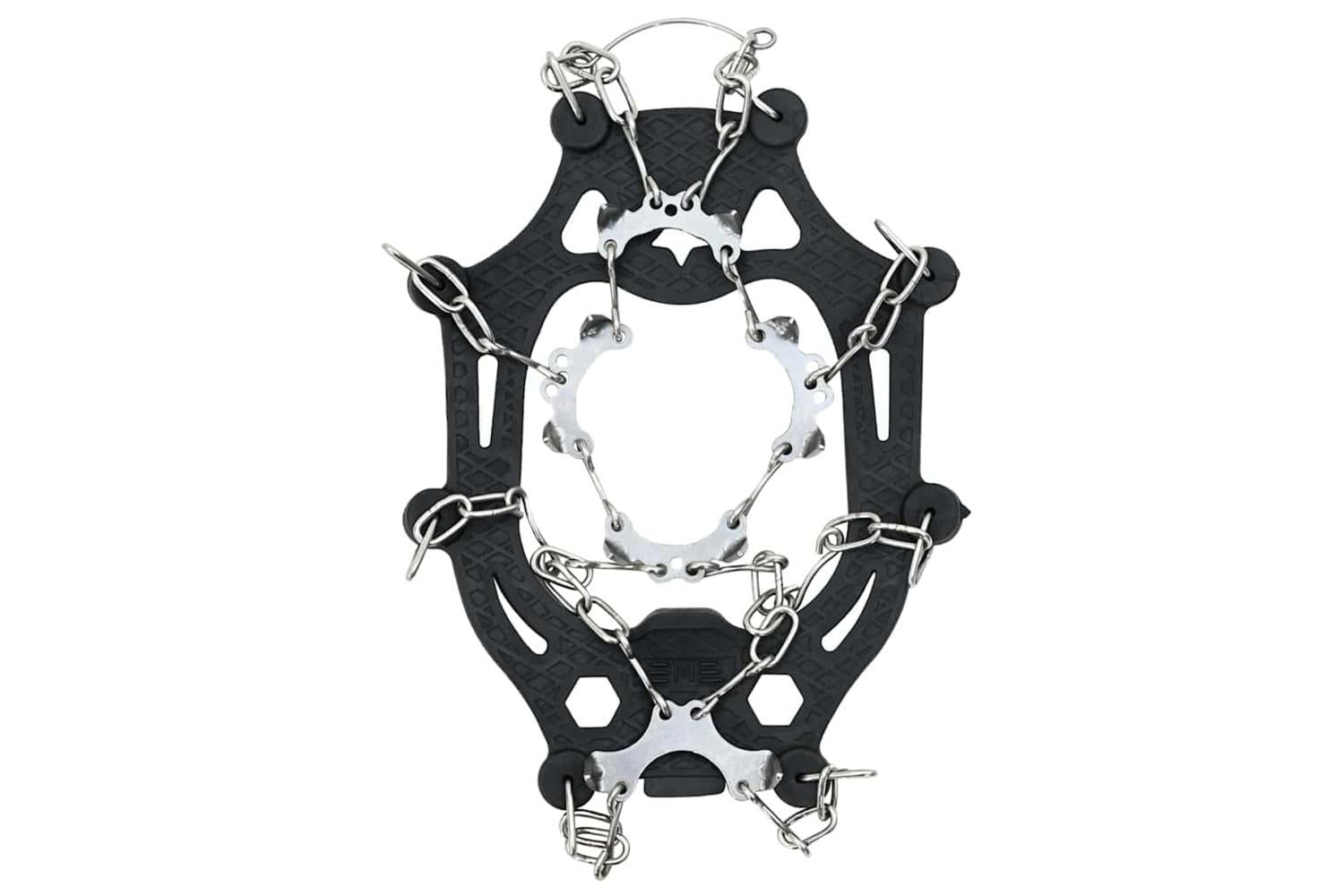 Vidaxl Ice Cleats For Shoes Black S Stainless Steel-5