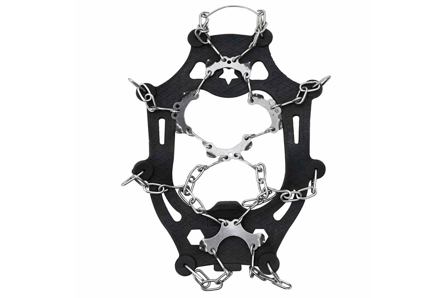 Vidaxl Ice Cleats For Shoes Black L Stainless Steel-5