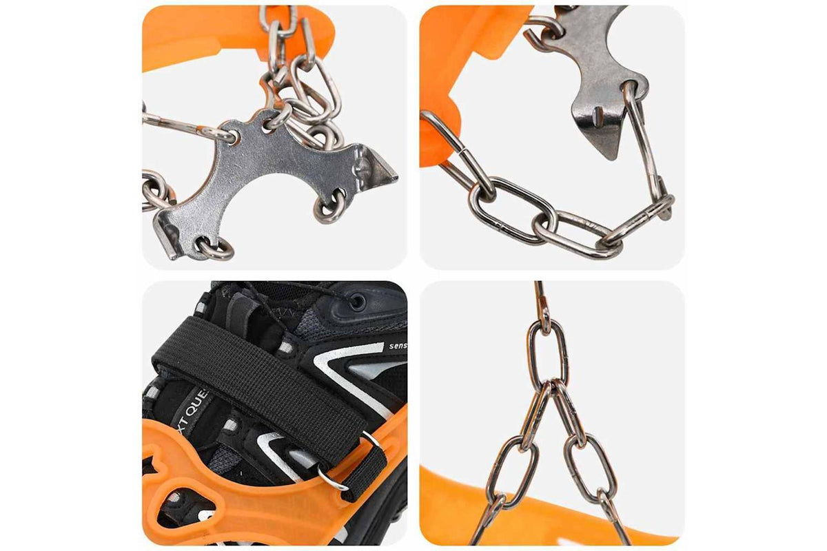 Vidaxl Ice Cleats For Shoes Orange Xl Stainless Steel-6