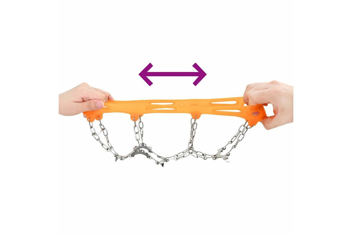 Vidaxl Ice Cleats For Shoes Orange Xl Stainless Steel-7