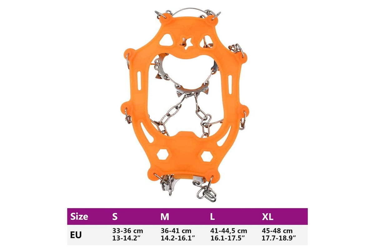 Vidaxl Ice Cleats For Shoes Orange Xl Stainless Steel-8