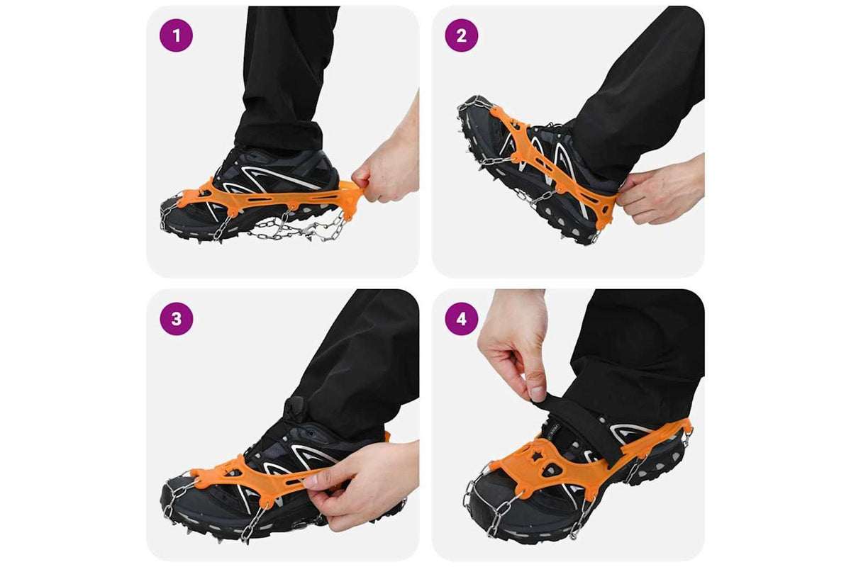 Vidaxl Ice Cleats For Shoes Orange Xl Stainless Steel-9