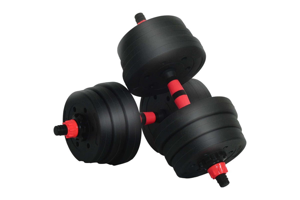 Vidaxl 4-in-1 Dumbbell Set Black And Red 121 X 19.5 X 19.5 Cm-4
