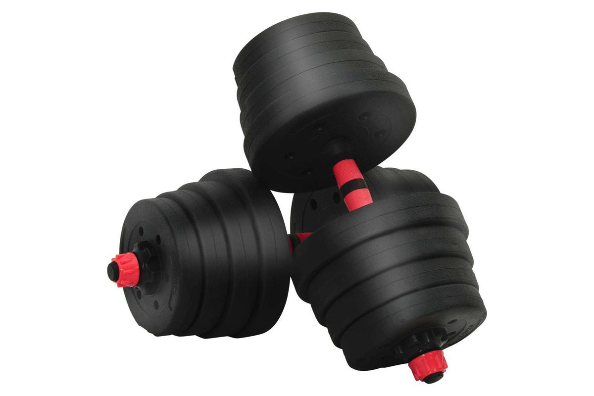 Vidaxl 4-in-1 Dumbbell Set Black And Red 121 X 19.5 X 19.5 Cm-4
