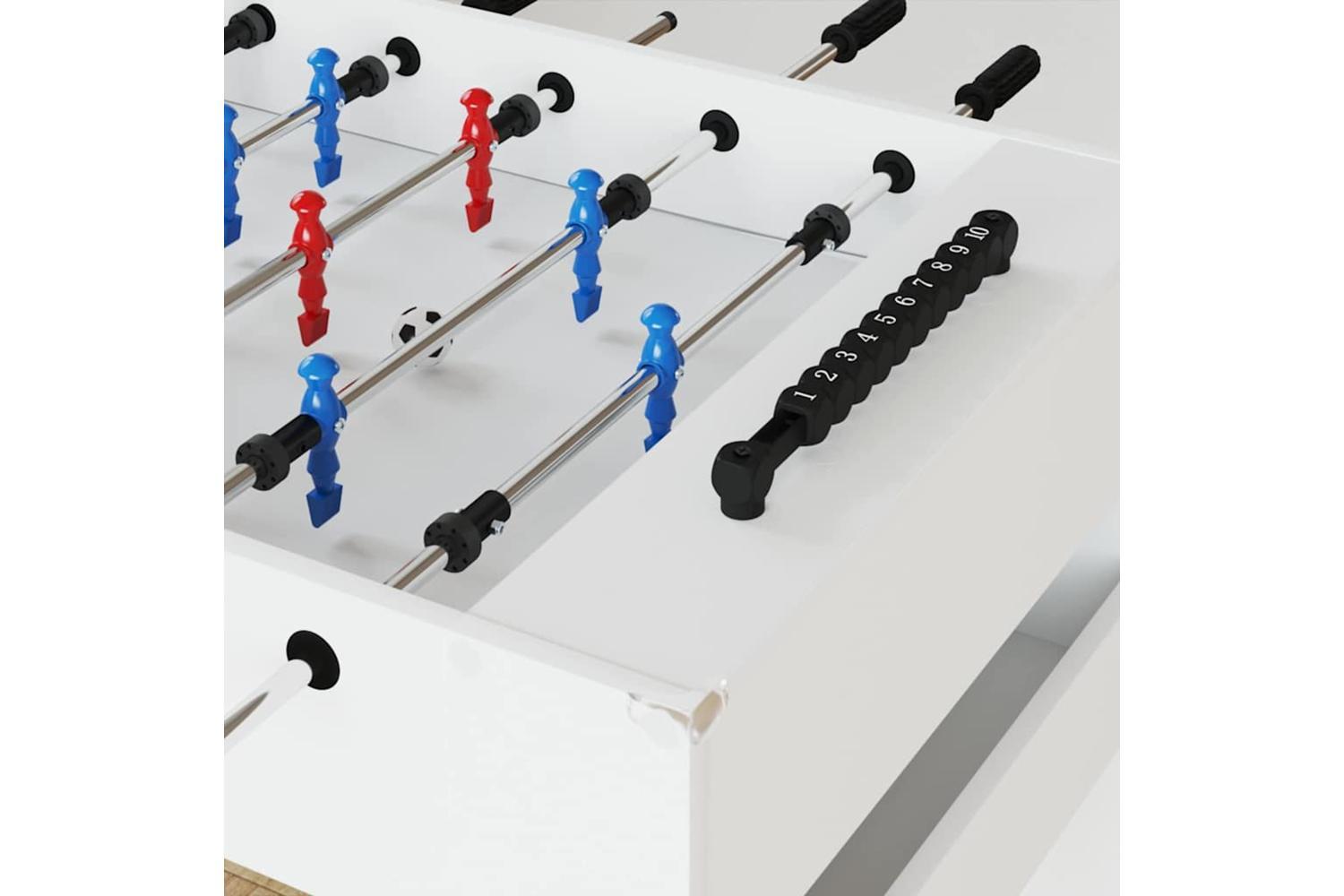 Vidaxl Foosball Table White 125 X 60.5 X 80 Cm Engineered Wood-3