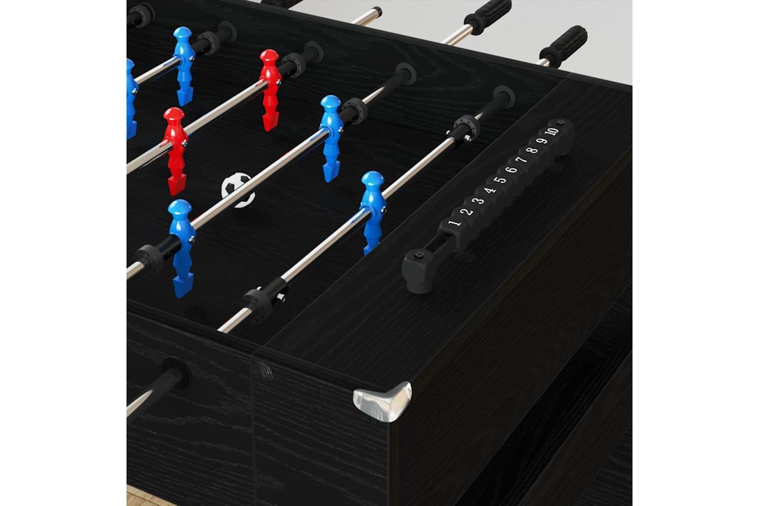 Vidaxl Foosball Table Black Oak 125 X 60.5 X 80 Cm Engineered Wood-3