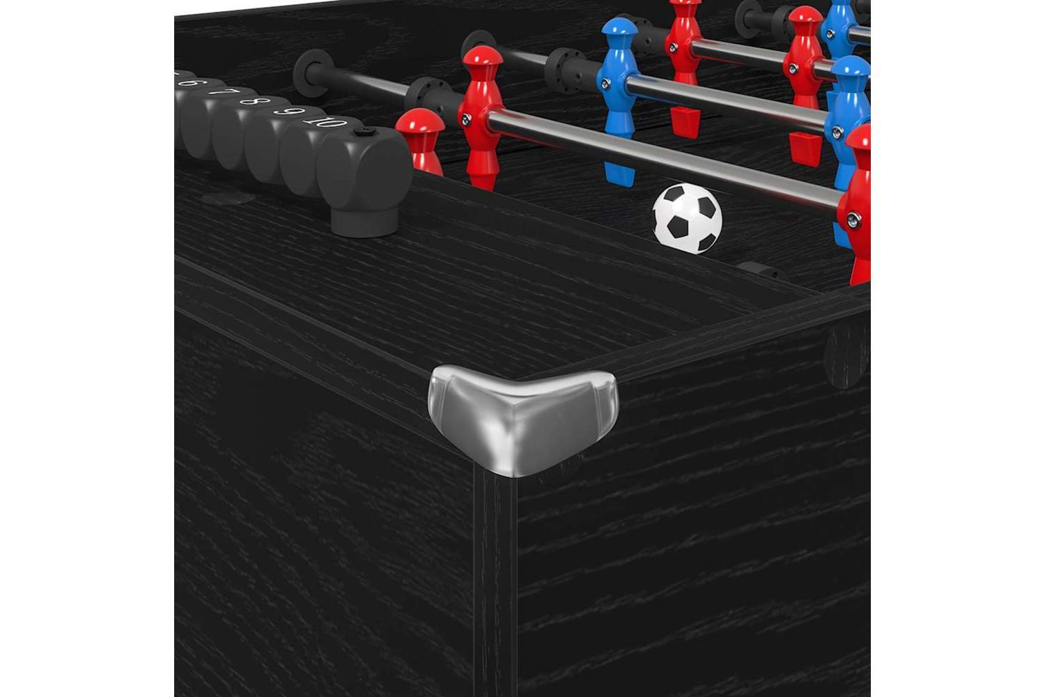 Vidaxl Foosball Table Black Oak 125 X 60.5 X 80 Cm Engineered Wood-7
