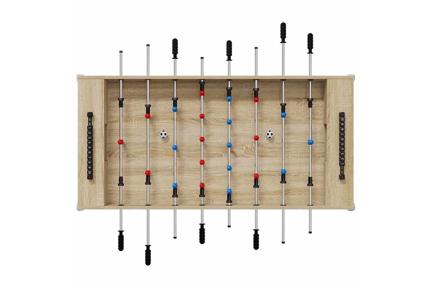 Vidaxl Foosball Table Sonoma Oak 125 X 60.5 X 80 Cm Engineered Wood-6