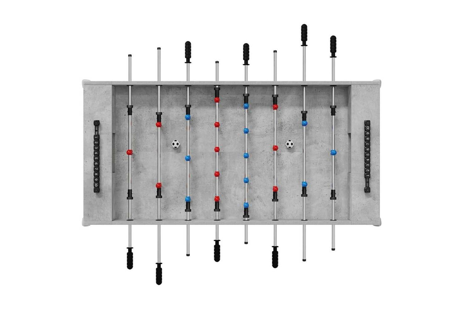 Vidaxl Foosball Table Concrete Grey 125 X 60.5 X 80 Cm Engineered Wood-6