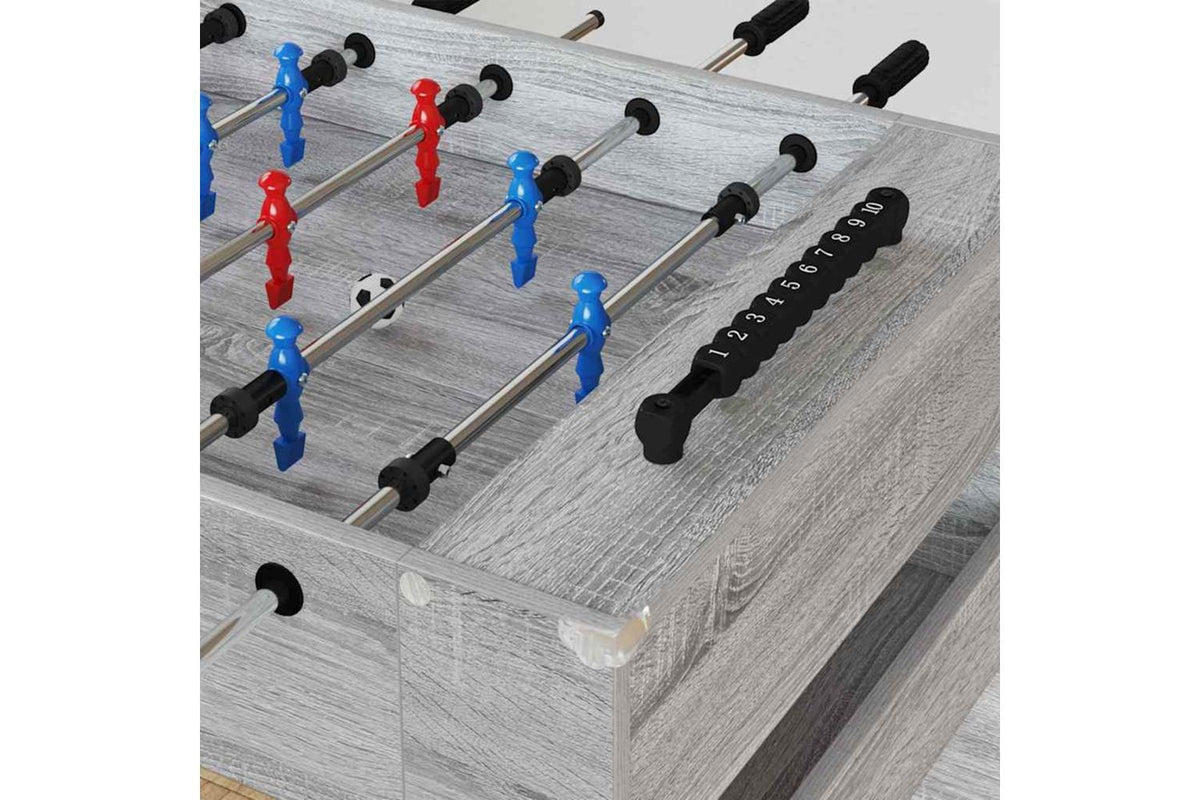 Vidaxl Foosball Table Grey Sonoma 125 X 60.5 X 80 Cm Engineered Wood-3