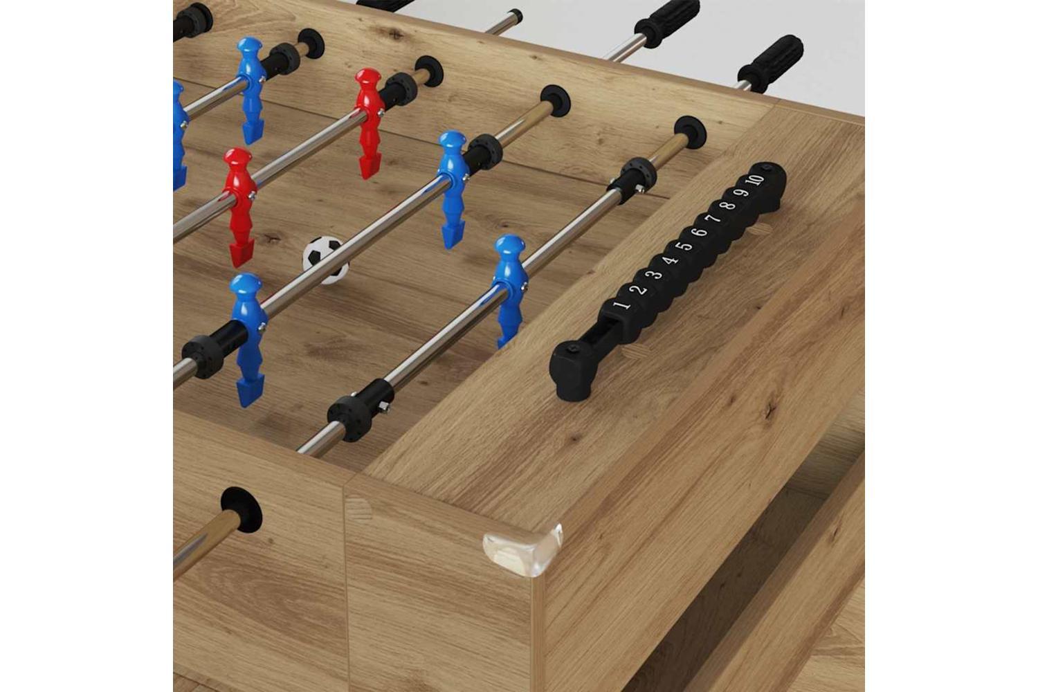 Vidaxl Foosball Table Artisan Oak 125 X 60.5 X 80 Cm Engineered Wood-3