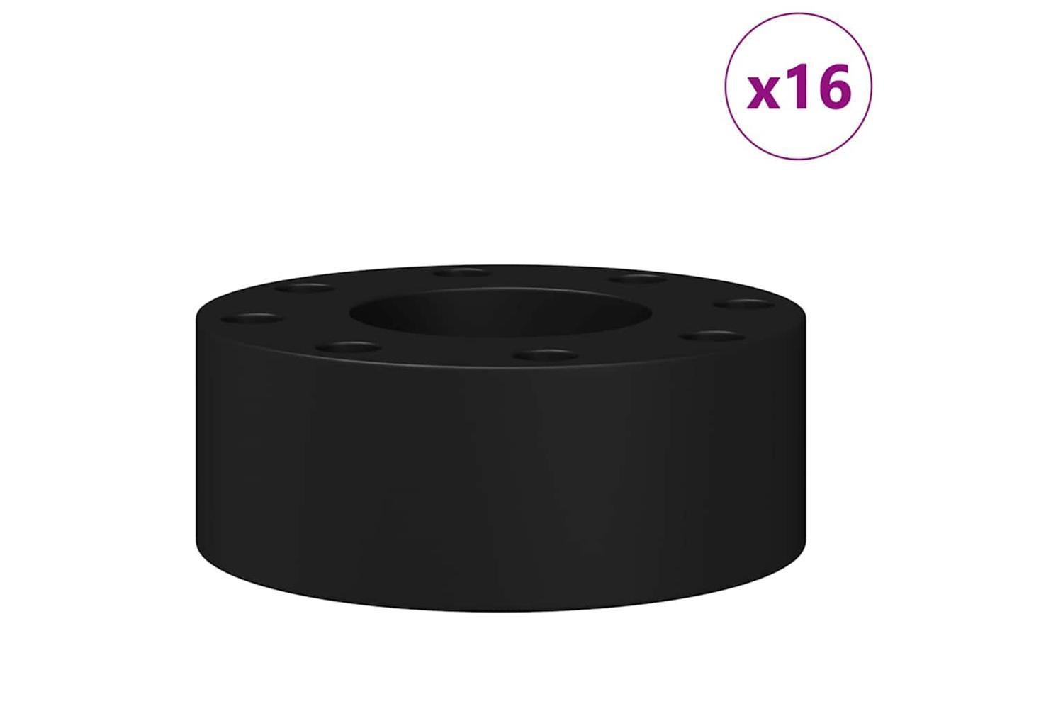 Vidaxl Football Table Bumpers 16 Pcs Black 2.7 X 2.7 X 1.3 Cm Plastic-3