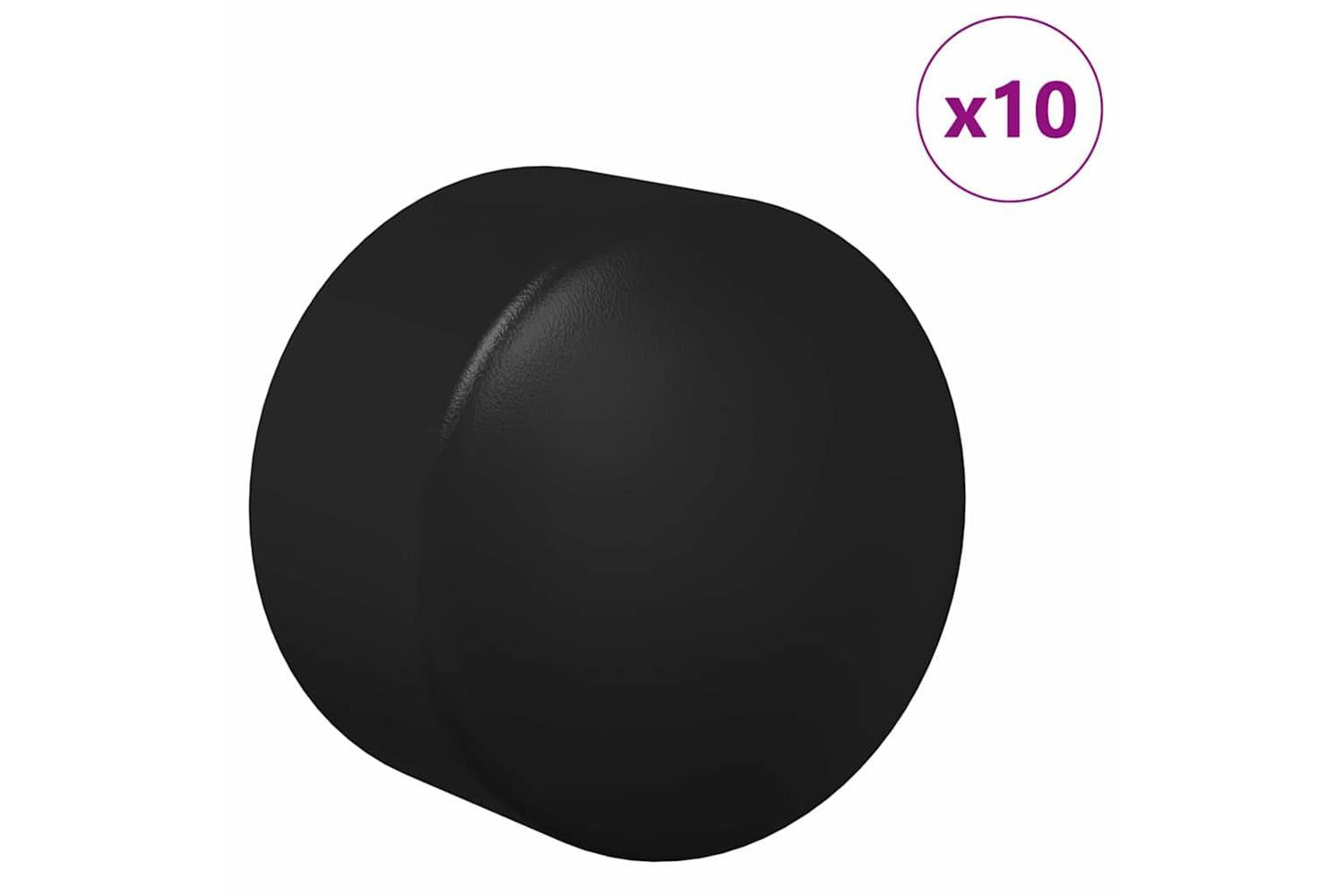 Vidaxl Football Table End Caps 10 Pcs Black 1.9 X 1.9 X 1.6 Cm Plastic-3