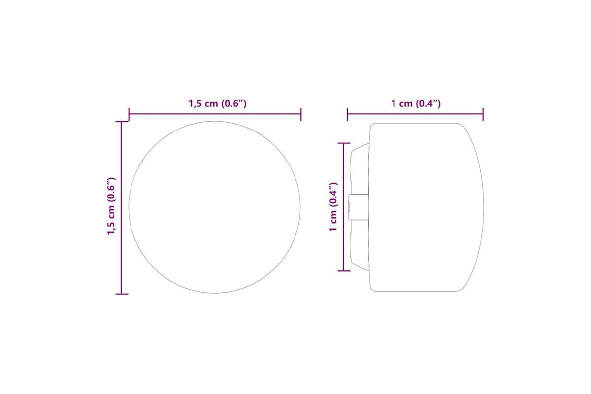 Vidaxl Football Table End Caps 10 Pcs Black 1.5 X 1.5 X 1 Cm Plastic-6