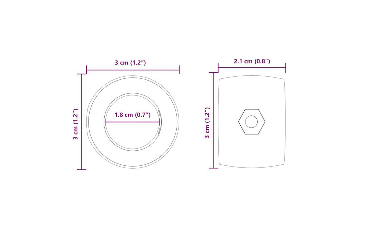 Vidaxl Football Table Bearings 10 Pcs Black 3 X 3 X 2.1 Cm Plastic-6