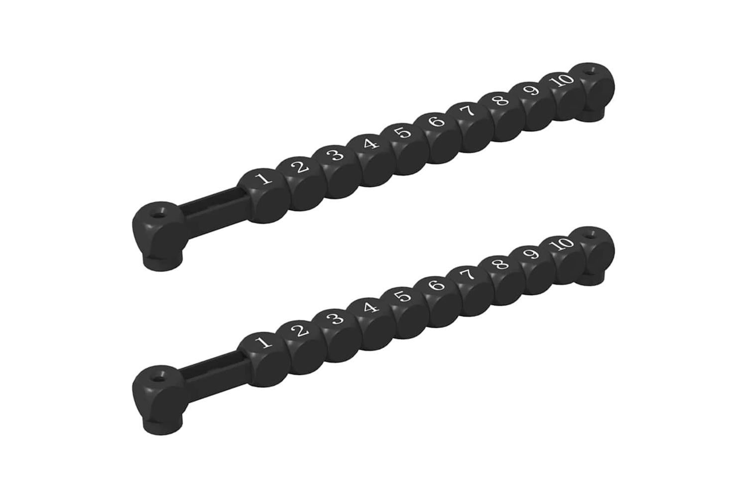Vidaxl Football Table Counts 2 Pcs Black 30 X 2.2 X 2.9 Cm Plastic-2