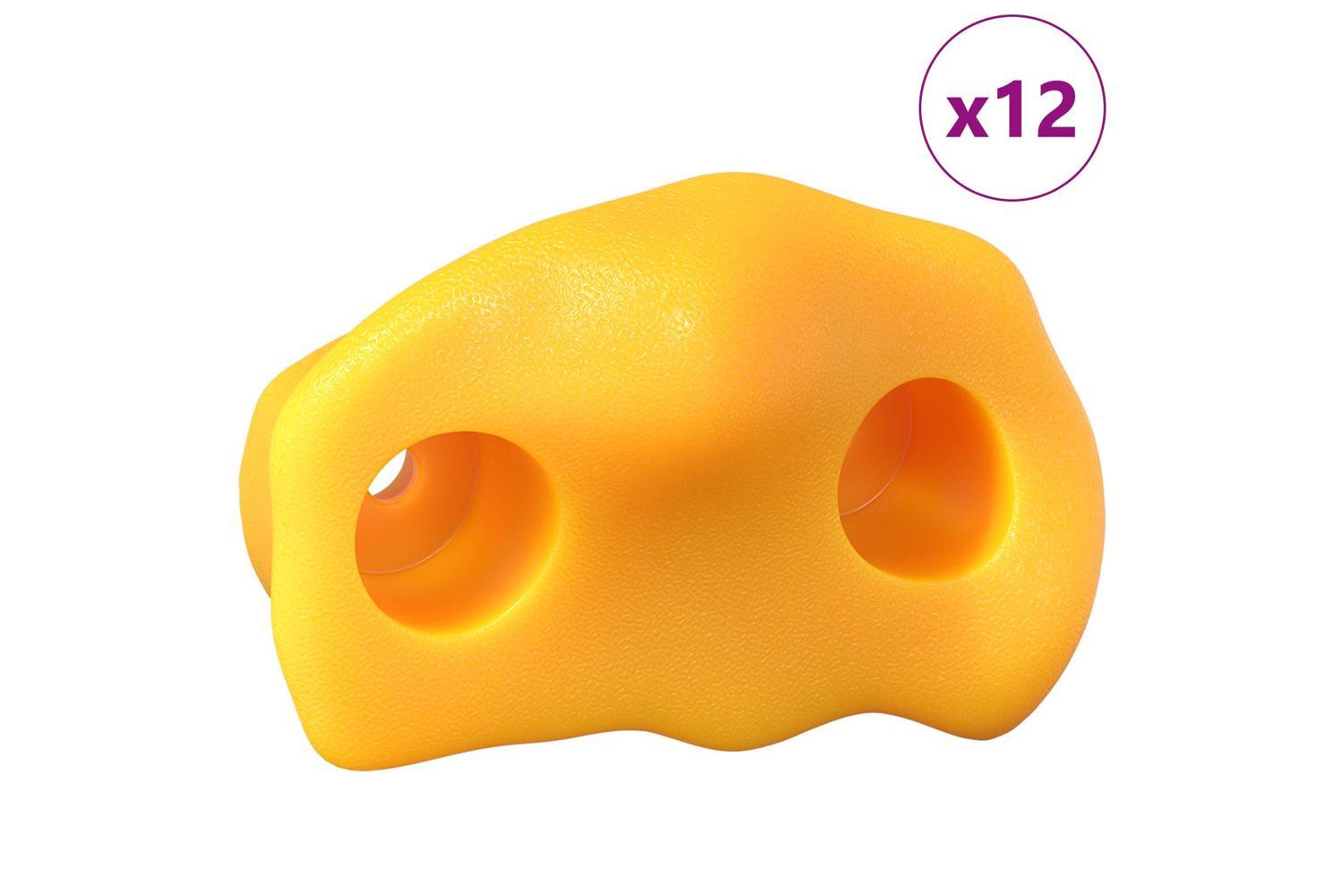 Vidaxl Climbing Hold 12 Pcs Yellow 100 X 67 X 43 Mm Pp