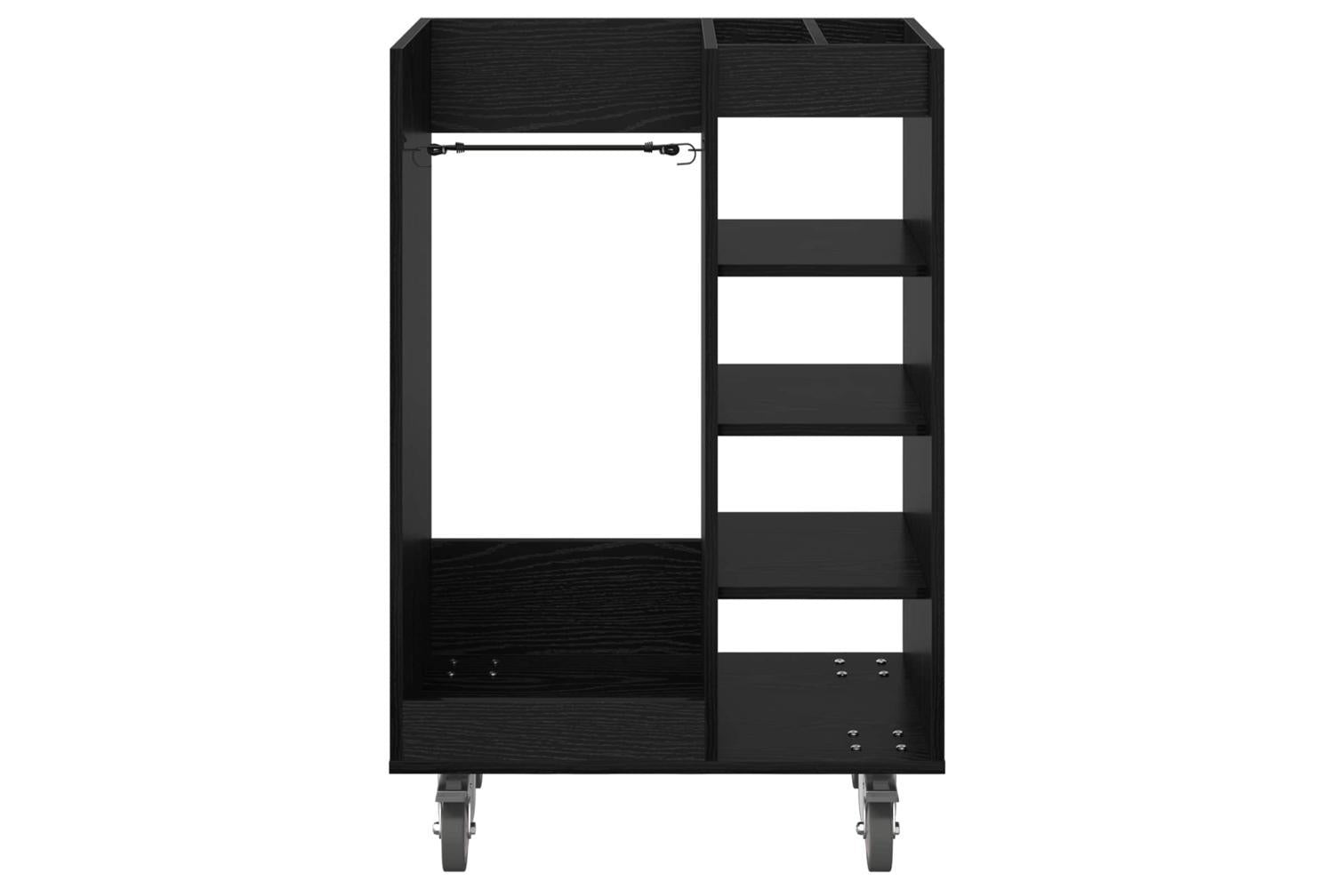 Vidaxl Golf Cabinet With Wheel Plain Black Oak 65 X 45 X 98 Cm-6