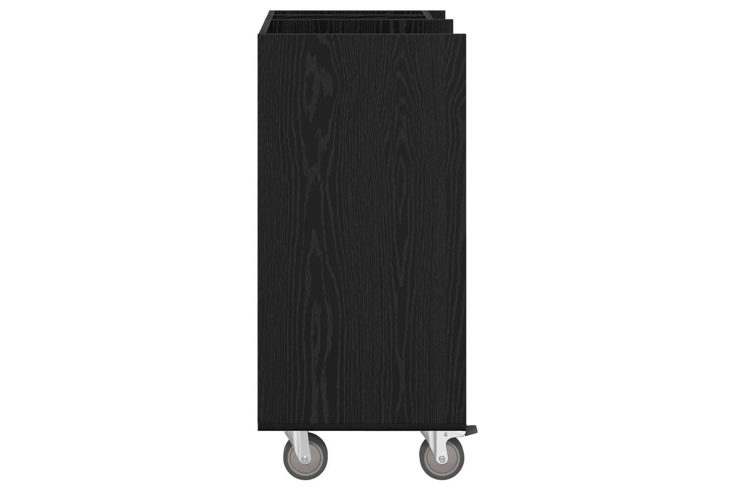 Vidaxl Golf Cabinet With Wheel Plain Black Oak 65 X 45 X 98 Cm-7