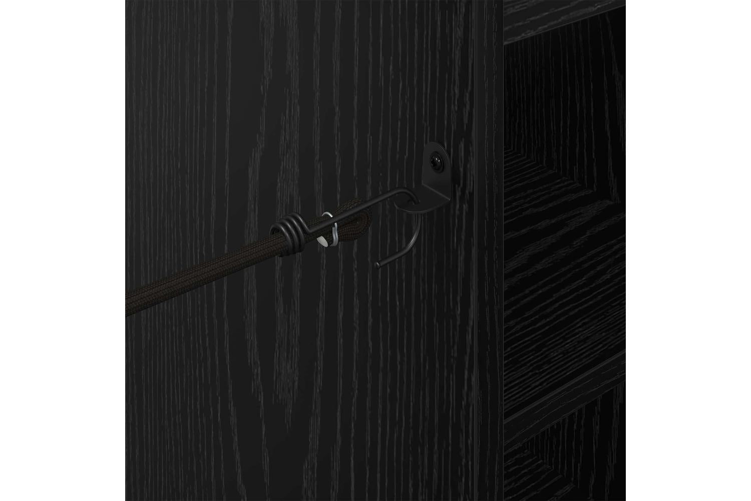 Vidaxl Golf Cabinet With Wheel Plain Black Oak 65 X 45 X 98 Cm-9