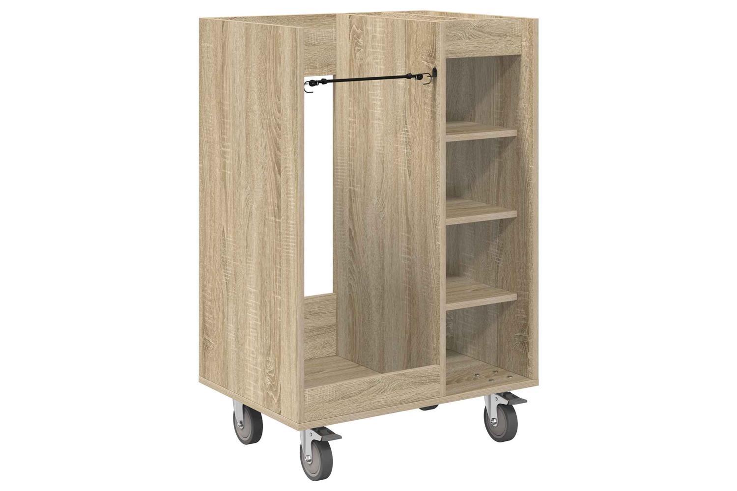 Vidaxl Golf Cabinet With Wheel Plain Sonoma Oak 65 X 45 X 98 Cm-2