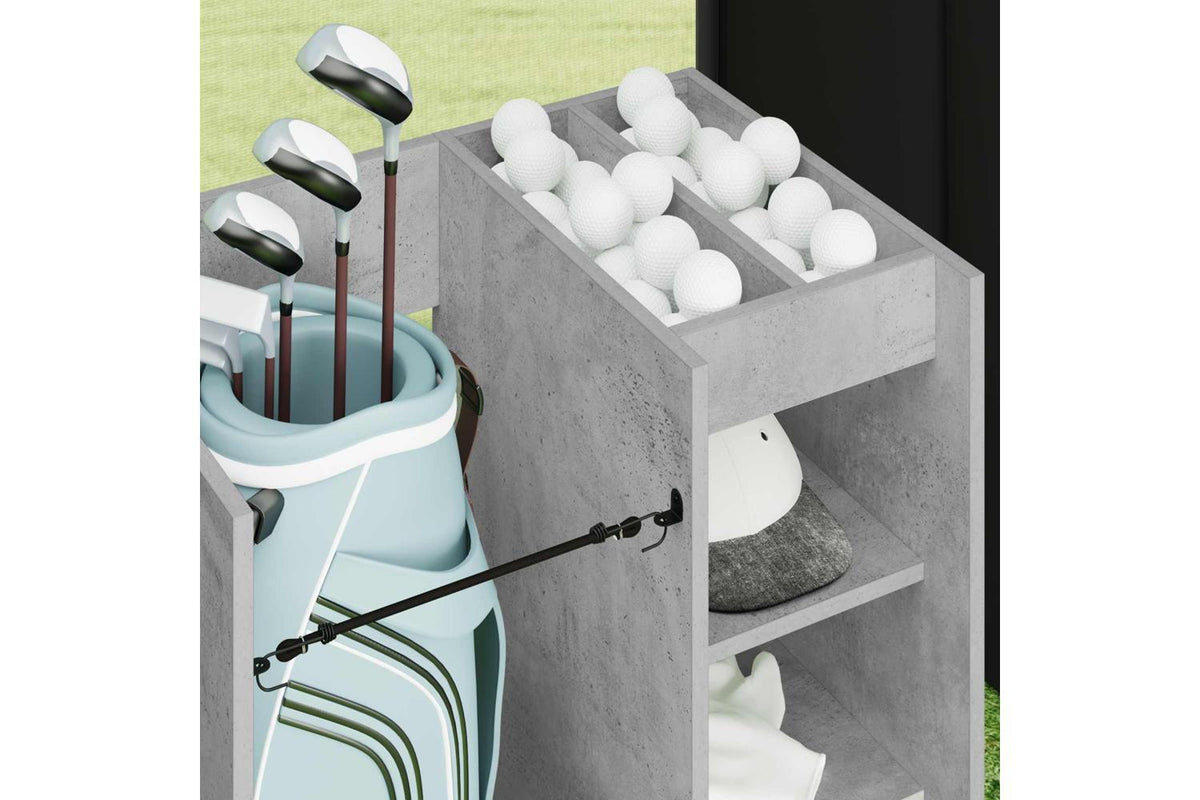 Vidaxl Golf Cabinet With Wheel Plain Concrete Grey 65 X 45 X 98 Cm-5