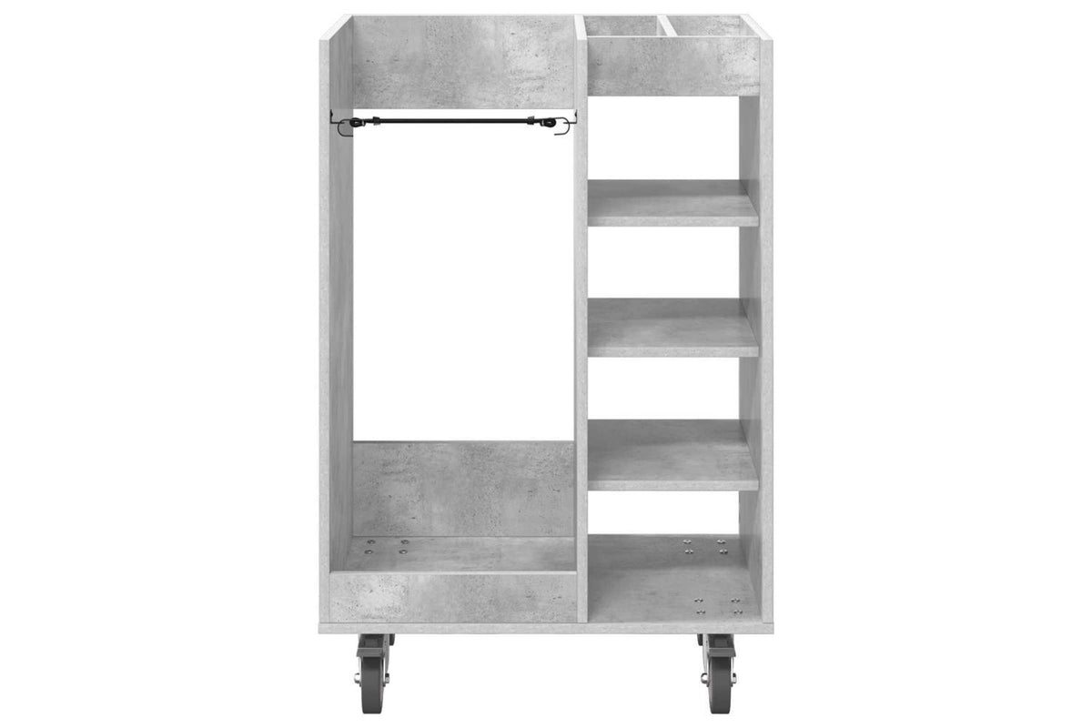 Vidaxl Golf Cabinet With Wheel Plain Concrete Grey 65 X 45 X 98 Cm-6